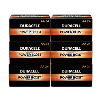 OFFICE ELECTRONICS AND BATTERIES | Duracell MN1500CT Power Boost CopperTop Alkaline AA Batteries (144/Carton)