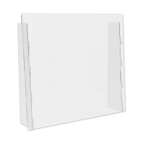 Desk Accessories & Office Organizers | Deflecto PBCTA2724F 27 in. x 6 in. x 23.75 in. Acrylic Counter Top Barrier with Full Shield - Clear (2/Carton) image number 0