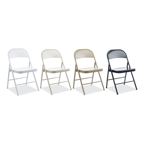 Office Chairs | Alera ALECA941 Armless Steel Folding Chair Supports Up to 275 lbs. - Black (4/Carton) image number 0