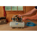 Portable Air Compressors | Quipall 2-1-SIL-AL 1 HP 2 Gallon Oil-Free Hotdog Air Compressor image number 11