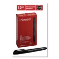 Office Jansan | Universal UNV07071 Fine Bullet Tip Pen-Style Permanent Marker - Black (1 Dozen) image number 5