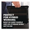 Office Furniture Accessories | Fellowes Mfg Co. 100098502 13.94 in. x 11.97 in. x 3.25 in. to 6 in. Supports 33 lbs. Breyta Monitor Stand - Black image number 6