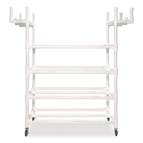 Utility Carts | Champion Sports PECART 19 in. x 61 in. x 62 in. 176 lbs. Capacity Plastic Equipment Cart - White image number 0