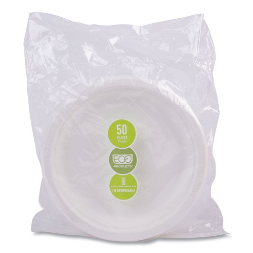 Just Launched | Eco-Products EP-P013PK Renewable & Compostable Sugarcane Plates, 9-in (50/Pack) image number 0