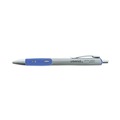 Office Jansan | Universal 39721 0.7 mm. Medium Comfort Grip Retractable Gel Pen - Blue Ink, Gray/Blue/Silver Barrel (1-Dozen) image number 2