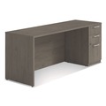 Office Desks & Workstations | Alera AE1NZK-S2472UF TOM 72 in. x 24 in. x 29 in. Seville Series Credenza with Right Pedestal - Walnut image number 0