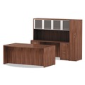 Office & Office Supplies | Alera VA227236WA 71 in. x 41.38 in. x 29.63 in. Valencia Series Bow Front Desk Shell - Modern Walnut image number 5