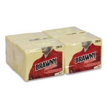 Georgia-Pacific 17 in. x 24 in. Dusting Cloths Quarterfold - Unscented, Yellow (50/Pack, 4-Packs/Carton)