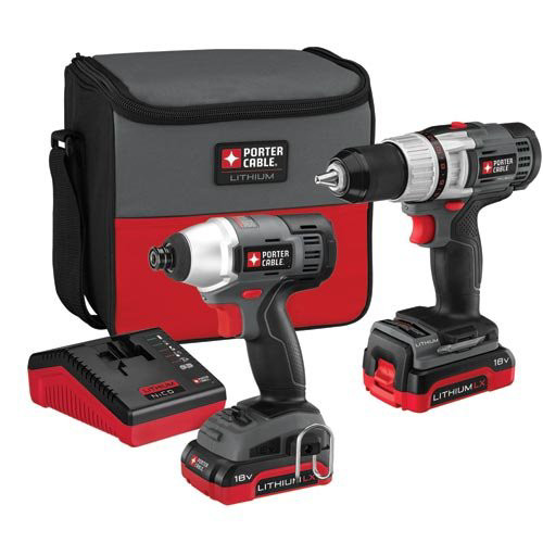 Factory Reconditioned Porter Cable Pcck410l2r 18v Cordless Lithium Ion 1 2 In Drill Driver And Impact Driver Combo Kit Cpo Outlets