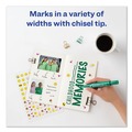 Office Jansan | Avery 07885 Broad Chisel Tip Regular Desk-Style MARKS A LOT Permanent Marker - Green (1-Dozen) image number 5