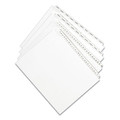  | Avery 82175 Preprinted Legal Exhibit 26-Tab 'M' Label 11 in. x 8.5 in. Side Tab Index Dividers - White (25-Piece/Pack) image number 1