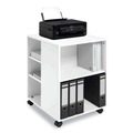 Office Carts & Stands | Durable 311302 20.79 in. x 23.31 in. x 29.45 in. 6 Shelves Wood Flexible Multi-Functional Cart for Office Storage - White image number 3