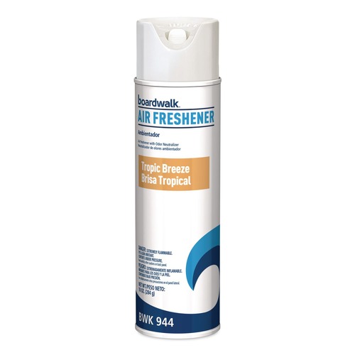 Odor Control | Boardwalk 1000012133 10 oz. Aerosol Spray Air Freshener - Tropic Breeze (6/Carton) image number 0