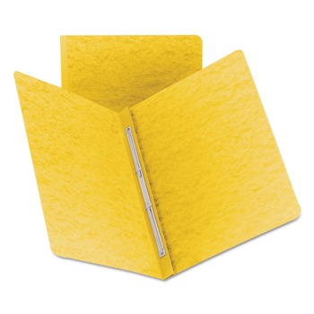 Smead Prong Fastener Premium Pressboard Report Cover, Two-Piece Prong Fastener, 3-in Capacity, 8.5 x 11, Yellow/Yellow