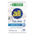 Cleaning & Janitorial Supplies | Dial 72613 47362 Free Clear Dryer Sheets - Fragrance Free (6/Carton) image number 1