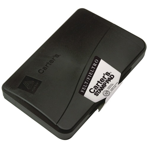 Office Jansan | Carter's 21082 6.25 in. x 3.25 in. Pre-Inked Felt Stamp Pad - Black image number 0