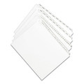 Avery 82191 11 in. x 8.5 in. 25 Tab Numbers 201 - 225 Legal Exhibit Side Tab Index Divider Set - White (1-Set) image number 1
