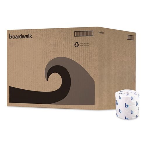Cleaning & Janitorial Supplies | Boardwalk 6155B 4.5 in. x 4.5 in. 2-Ply Septic Safe Toilet Tissue - White (96/Carton) image number 0