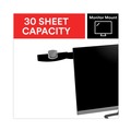 Office Jansan | 3M DH240MB 30 Sheet Capacity Adhesive Monitor Mount Swing Arm Plastic Copyholder - Black/Silver Clip image number 5