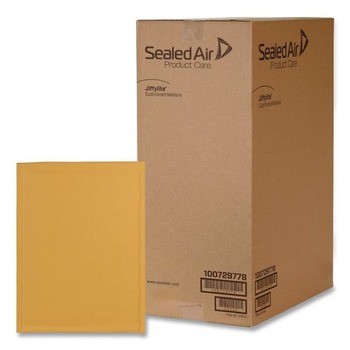 Sealed Air Jiffylite #0 Barrier Bubble Air Cell Cushion Self-Adhesive Closure Self-Seal 6 in. x 10 in. Bubble Mailer - Brown Kraft (200/Carton)