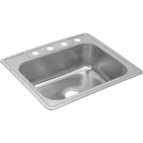 Kitchen Sinks | Elkay DXR25224 Dayton Top Mount 25 in. x 22 in. Single Bowl Sink (Stainless Steel) image number 0