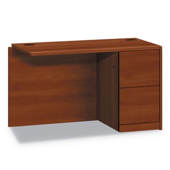 HON 10700 Series 48 in. x 24 in. x 29.5 in. Full Right Pedestal Return - Cognac
