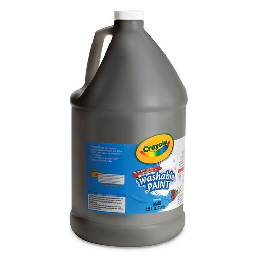 Office Jansan | Crayola 542128051 1 gal. Bottle Washable Paint - Black image number 0