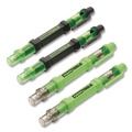 Screwdrivers | GreatNeck 22537 5.38 in. Long Phillips/Slotted Bits Metric Sockets 6-Way Pen-Style Screw/Nut Driver - Black/Green, Green/Clear (4/Pack) image number 1