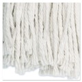 Cleaning & Janitorial Supplies | Boardwalk BWK224CCT 24 oz. Cotton Premium Cut-End Wet Mop Heads - White (12/Carton) image number 2