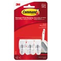 Command 17067ES Holds 1lb General Purpose Hooks - Small, White (3 Hooks & 6 Strips/Pack) image number 1