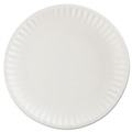 | AJM Packaging Corporation AJM CP9GOEWH 9 in. Gold Label Coated Paper Plates - White (100/Pack, 10 Packs/Carton) image number 3