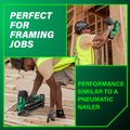 Framing Nailers | Metabo HPT NR3690DRM MultiVolt 36V Brushless Lithium-Ion 21 Degree Cordless Framing Nailer Kit (2.5 Ah) image number 9