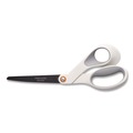 Arts & Crafts Supplies | Fiskars 1069764 9.75 in. Long 8 in. Cut Length Premier SoftGrip Nonstick Scissors - Offset White Handle image number 0