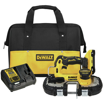 PORTABLE BAND SAWS | Dewalt DCS377Q1 ATOMIC 20V MAX Brushless Lithium-Ion 1-3/4 in. Cordless Band Saw Kit (4 Ah)