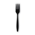 Office Jansan | Dixie PFH53C Individually Wrapped Heavyweight Plastic Forks - Black (1000/Carton) image number 1
