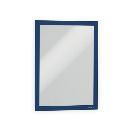 Office Furniture Accessories | Durable 476807 Infoframe DURAFRAME 9.5 in. x 12 in. Self Adhesive Double Sided Sign Holder - Dark Blue Frame (2/Pack) image number 0