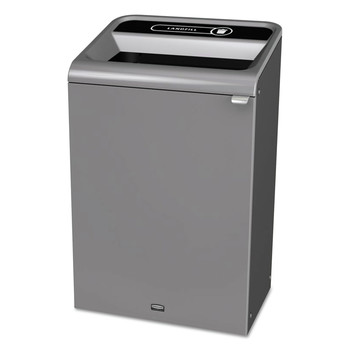 Rubbermaid Commercial 1961628 33 gal. Landfill Configure Indoor Recycling Waste Receptacle - Gray