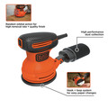 Random Orbital Sanders | Black & Decker BDERO100 120V 2 Amp Brushed 5 in. Corded Random Orbit Sander image number 5