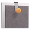 Office Jansan | Alba PM1PART BO 1.2 in. x 1.38 in. x 4.3 in. 1 lb Capacity Cubicle Garment Peg - Metallic Gray image number 2