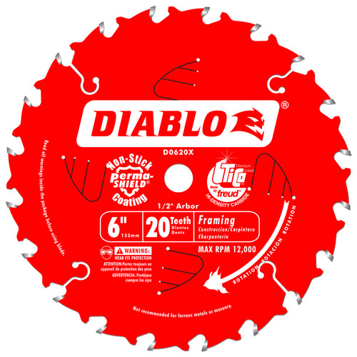 Blades | Diablo D0620X 6 in. 20 Tooth Framing Saw Blade image number 0