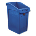 Trash & Waste Bins | Rubbermaid Commercial 2026725 Slim Jim 23-Gallon Polyethylene Under-Counter Container - Blue image number 0