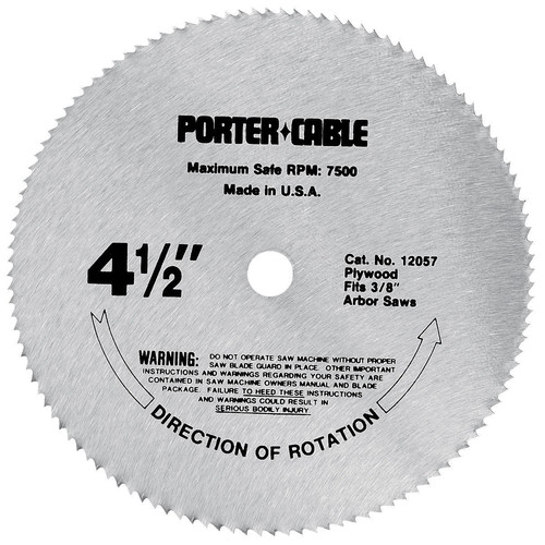 Porter Cable 12057 4 1 2 In 120 Tooth Tcg Plywood Cutting Circular Saw Blade Cpo Outlets
