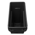 Trash & Waste Bins | Rubbermaid Commercial FG354060BLA Slim Jim Receptacle W/venting Channels, Rectangular, Plastic, 23gal, Black image number 1