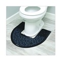 Office Chair Mats | Boardwalk PSCM-P-000I006M-00-21430 22 in. x 22 in. Non-Slip Rubber Commode Mat 2.0 Disposable Toilet Floor Mat - Black (6/Carton) image number 8