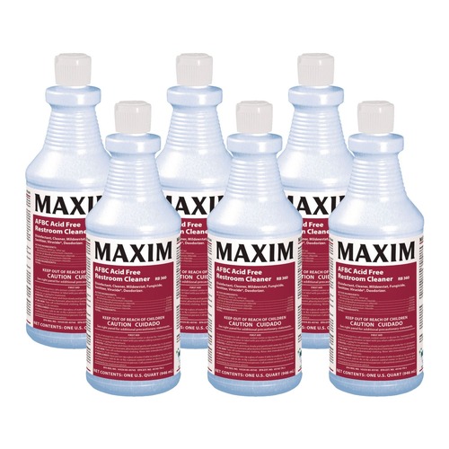 Cleaning & Janitorial Supplies | Maxim 036000-86 32 oz. Bottle Safe-to-Ship AFBC Acid-Free Restroom Cleaner - Fresh Scent (6/Carton) image number 0