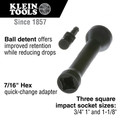 Impact Sockets | Klein Tools NRHD 3-in-1 3/4 in. / 1 in. / 1-1/8 in. Impact Socket image number 1