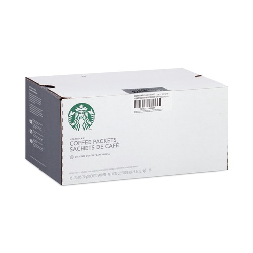 Food Service | Starbucks 12420994 2.7 oz Packet Coffee - Pike Place Decaf (72/Carton) image number 0