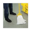 Mops | Boardwalk BWK324R 24 oz. Premium Saddleback Head Rayon Fiber Mop Head - White (12/Carton) image number 8