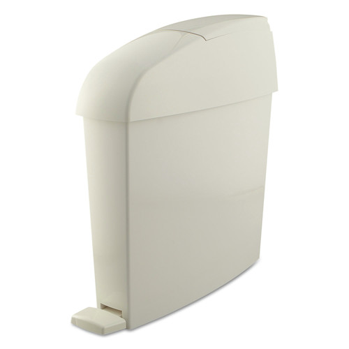 Trash & Waste Bins | Rubbermaid FG750243 3 Gallon Rectangular Plastic Sanitary Bin - White image number 0