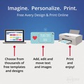 Office Jansan | Avery 05392 3 in. x 4 in. Horizontal/Vertical Name Badge Insert Refills - White (300/Box) image number 4